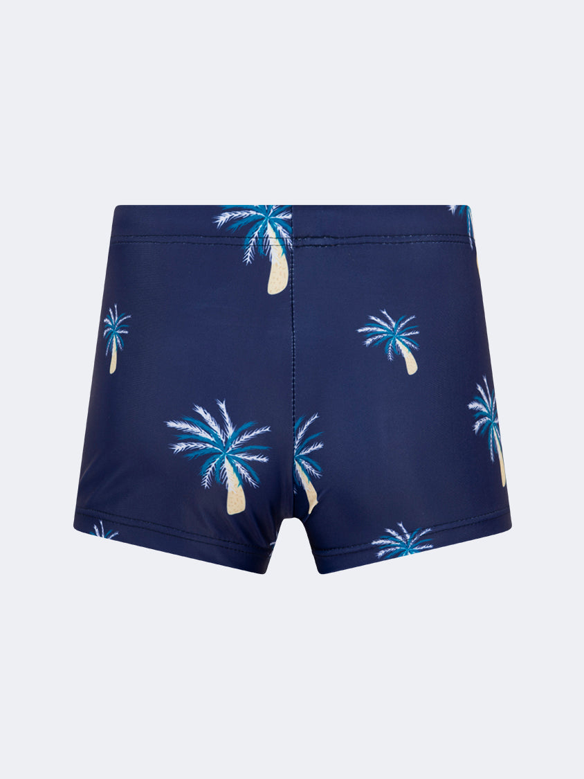 Oil And Gaz Stretchy Kids-Boys Beach Swim Short Light Blue