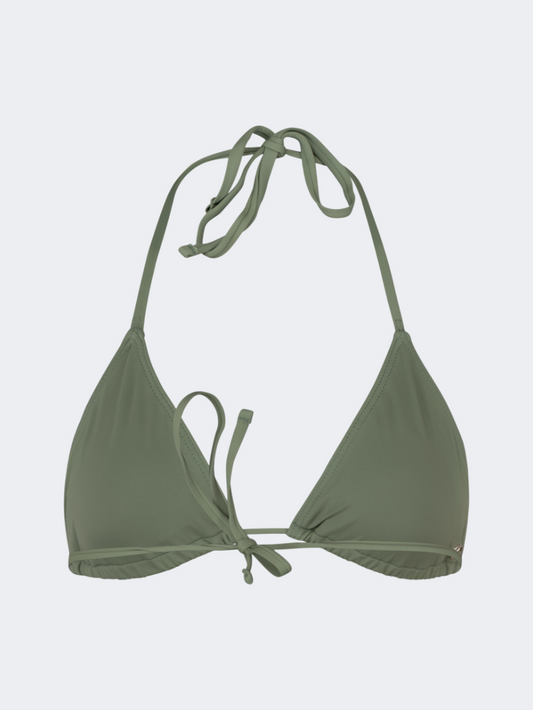Oil & Gaz Comfortable Women Beach Triangle Bra Olive