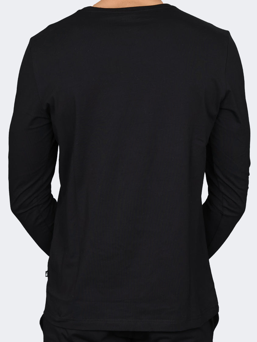 Oil And Gaz Round Neck Men Lifestyle Long Sleeve Black