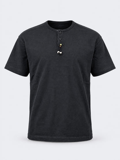 Oil &amp; Gaz Casual Men Lifestyle T-Shirt Black
