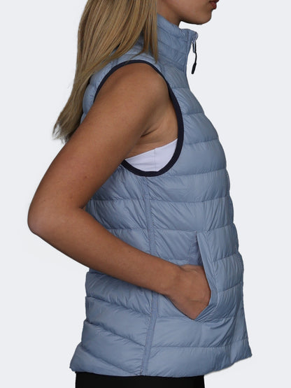 Oil And Gaz Reversible Down Women Lifestyle Vest Navy/Light Blue