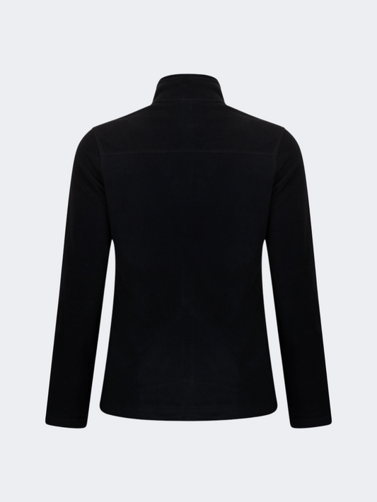 Oil & Gaz Soft Women Skiing Full Zip Fleece Black