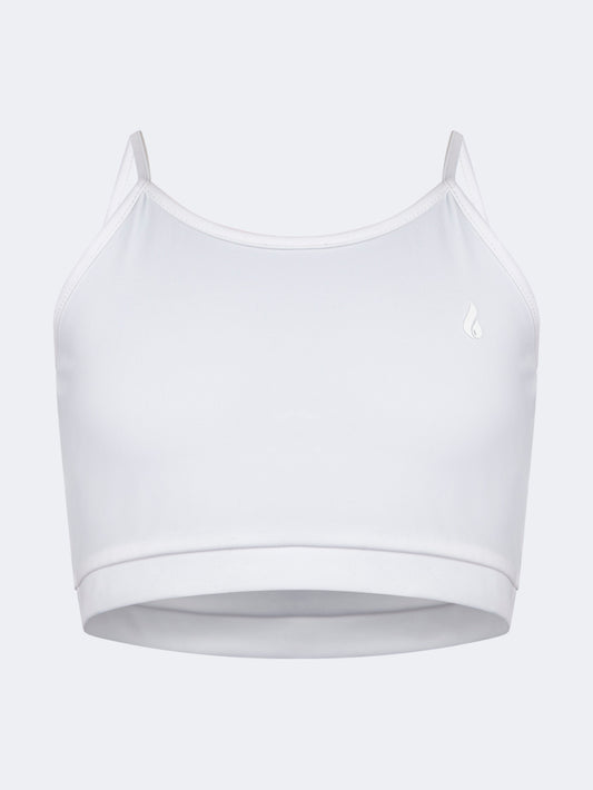 Oil & Gaz Breathable Kids-Girls Lifestyle Longline Bra White