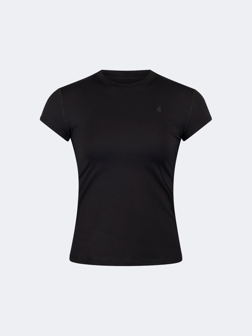 Oil And Gaz Classic Women Lifestyle Crew Neck T-Shirt Black