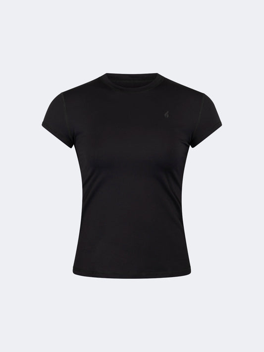 Oil & Gaz Classic Women Lifestyle Crew Neck T-Shirt Black