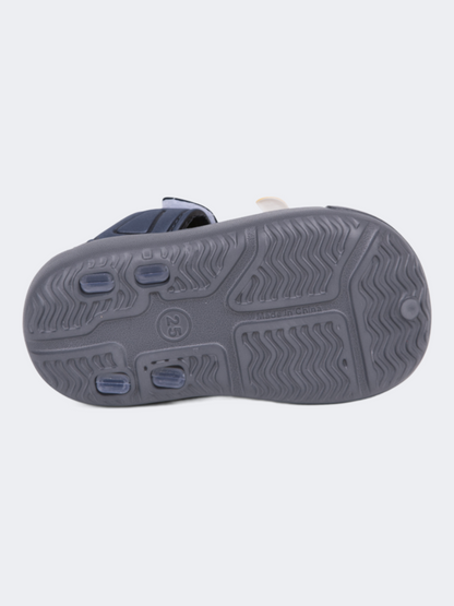 Oil And Gaz Cozy Kids-Boys Beach Slip-On Clogs Grey/Navy