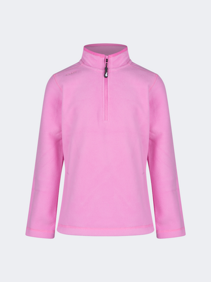 Oil&amp;Gaz Warm Kids-Girls Skiing 1/4 Zip Fleece Pink