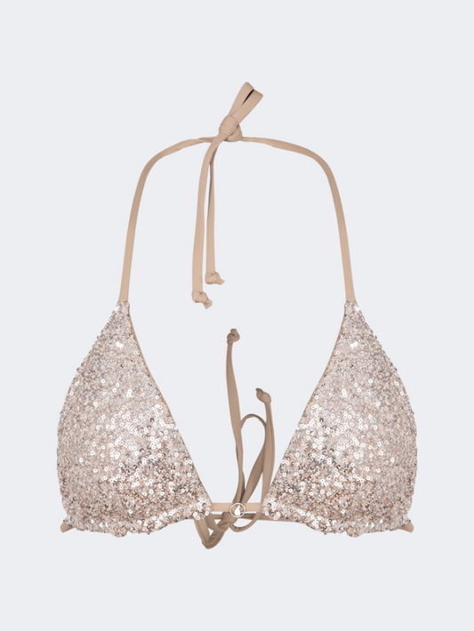 Oil & Gaz Comfortable Women Beach Bra Beige