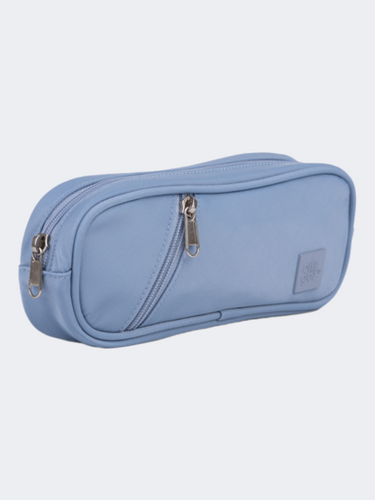 Oil&amp;Gaz Duo Zip Unisex Lifestyle Pencil Case Light Blue