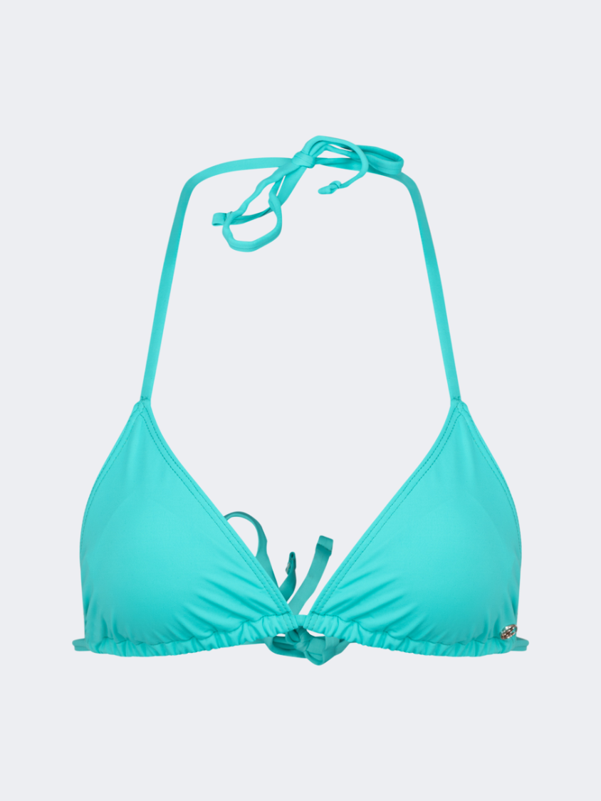Oil And Gaz Comfortable Women Beach Triangle Bra Green