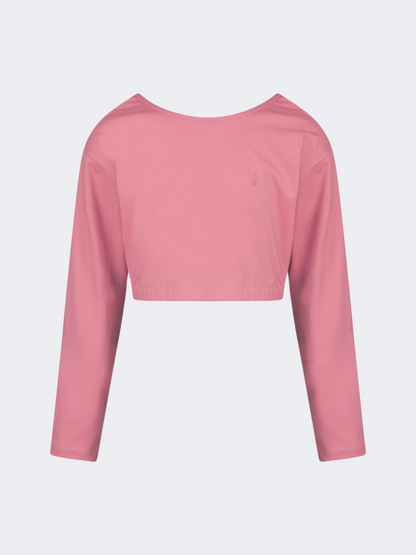 Oil&amp;Gaz Criss-Cross Kids-Girls Lifestyle Crop Top Pink