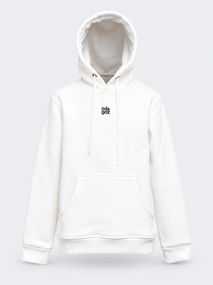 Oil &amp; Gaz Brushed Kids Lifestyle Hoodie Wth Pocket White