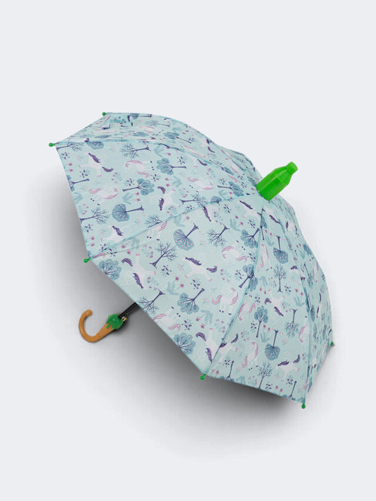 Oil&Gaz Printed Unisex Lifestyle Stick Umbrella Green