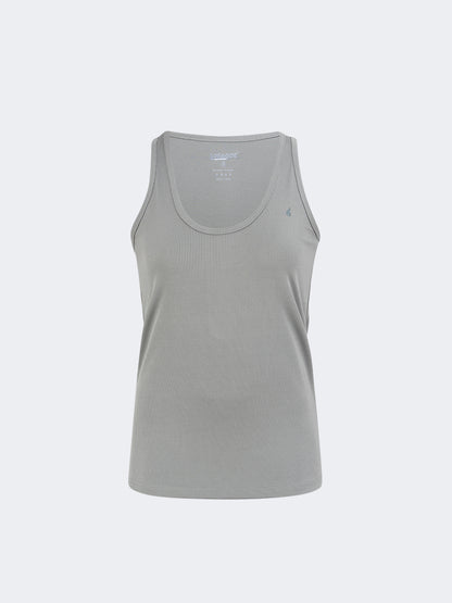 Oil And Gaz Ribbed Women Training Tank Grey