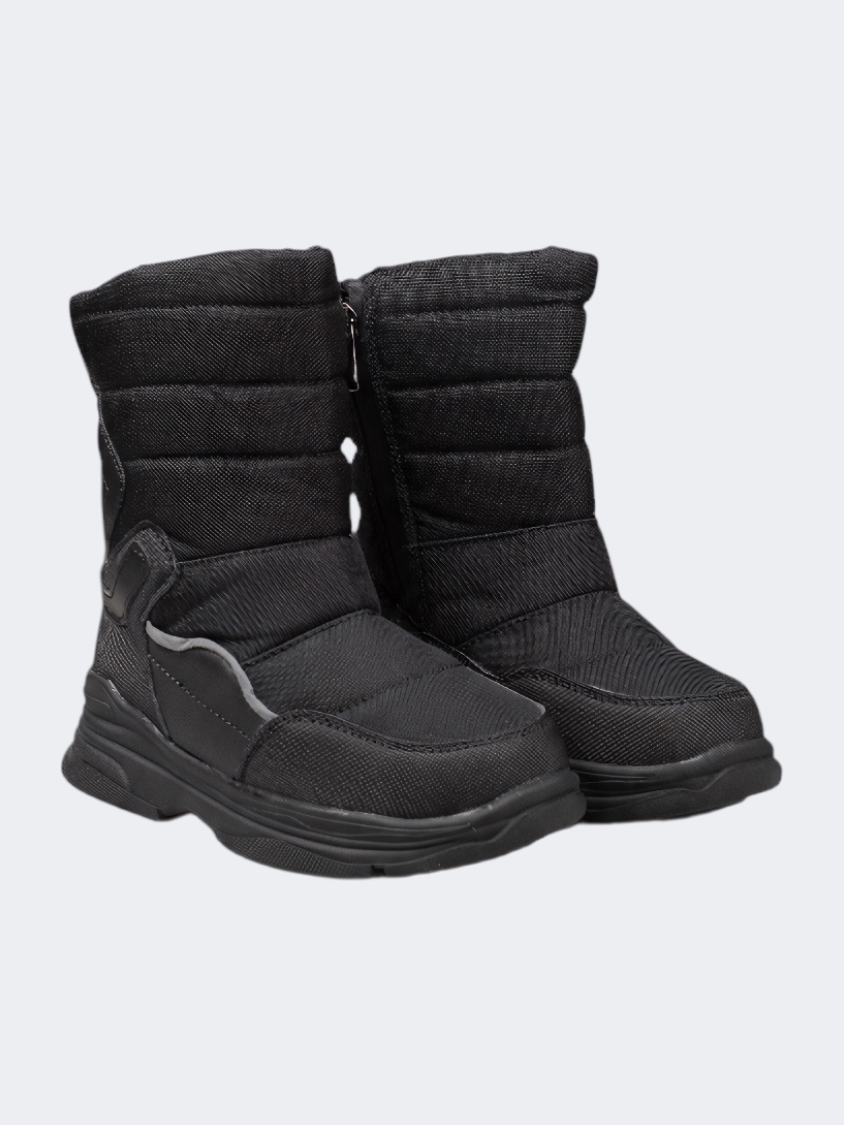 Oil &amp; Gaz After Ski Kids Skiing Boots Front Zip Black