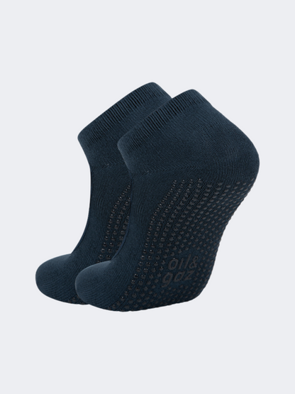 Oil And Gaz Comfy Women Pilates Socks Dark Grey