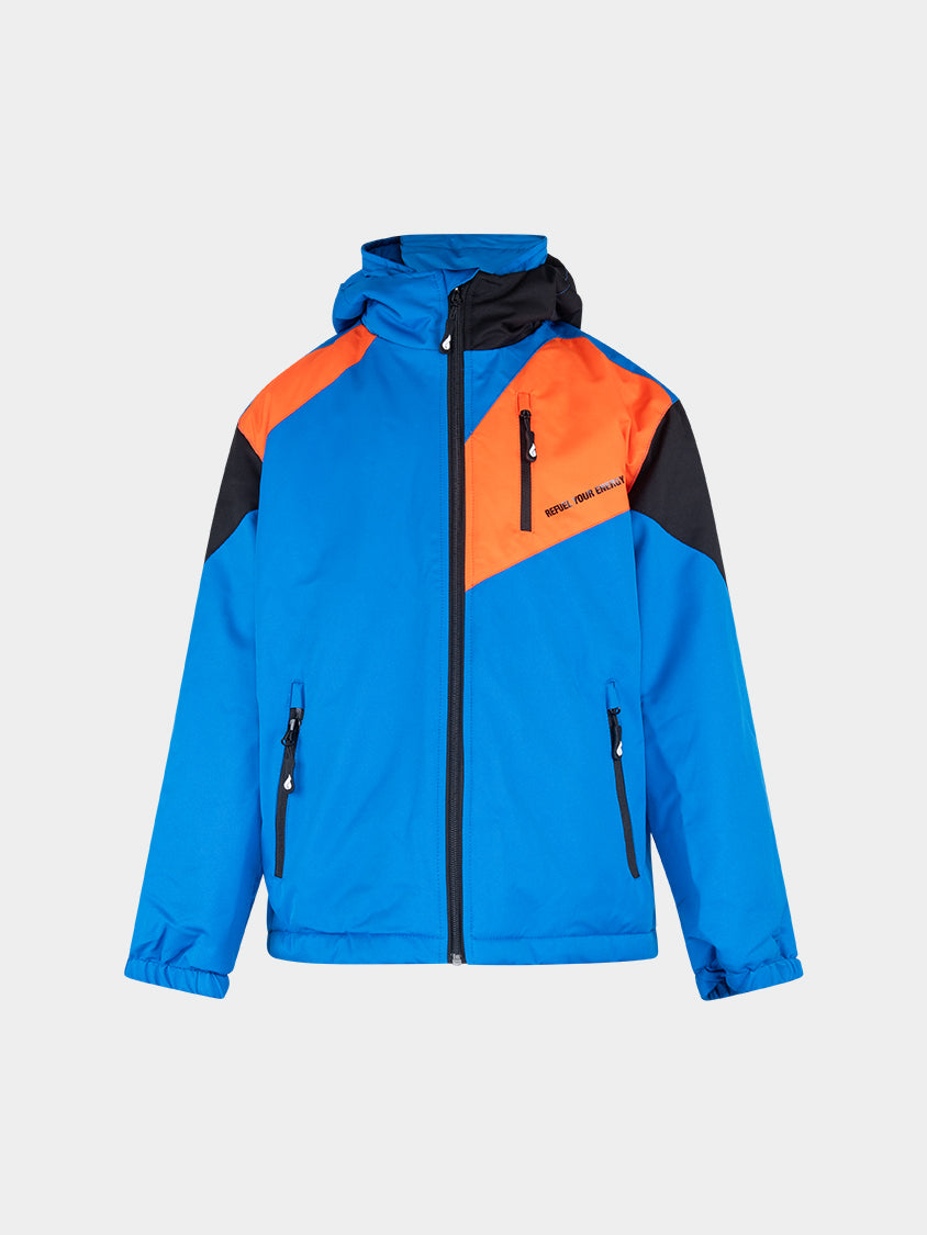 Oil And Gaz Comfortable Kids Boys Skiing Jacket Blue/Orange