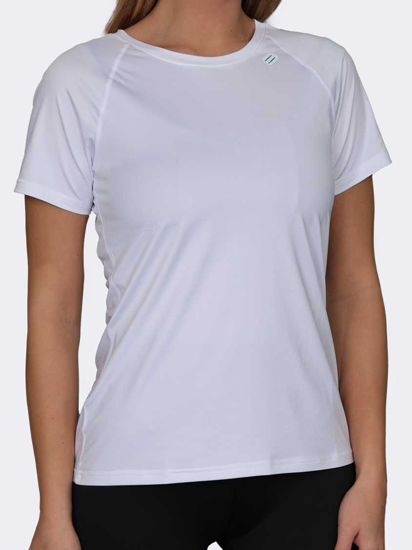 Oil And Gaz Round Neck Women Fitness T-Shirt White