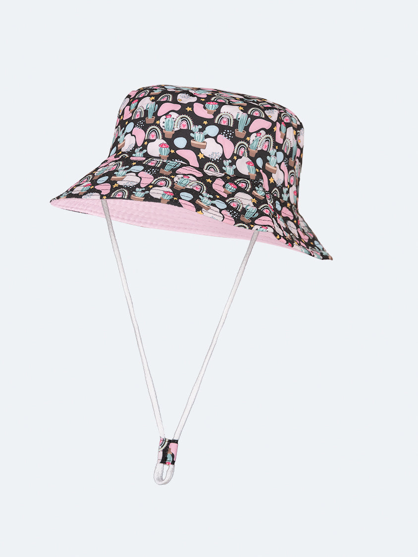 Oil And Gaz Cute Kids Beach Buchet Hat Pink