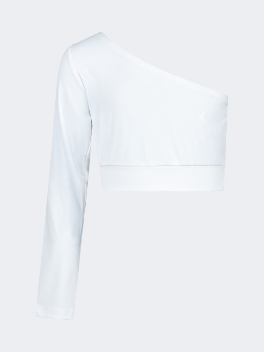 Oil&amp;Gaz Off-Shoulder Kids-Girls Lifestyle Crop Top White