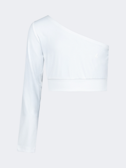 Oil&amp;Gaz Off-Shoulder Kids-Girls Lifestyle Crop Top White