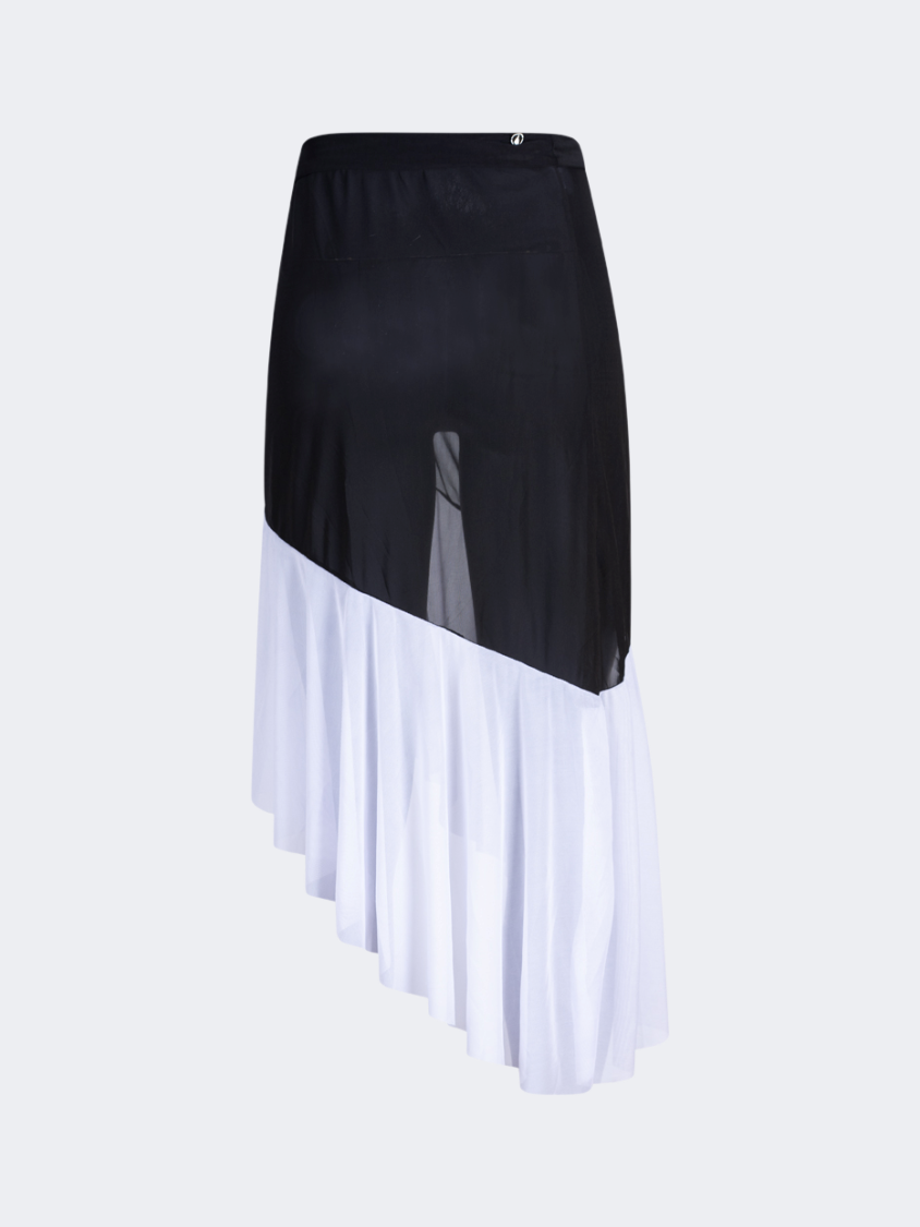 Oil And Gaz Breathable Women Beach Mesh Skirt Black /White