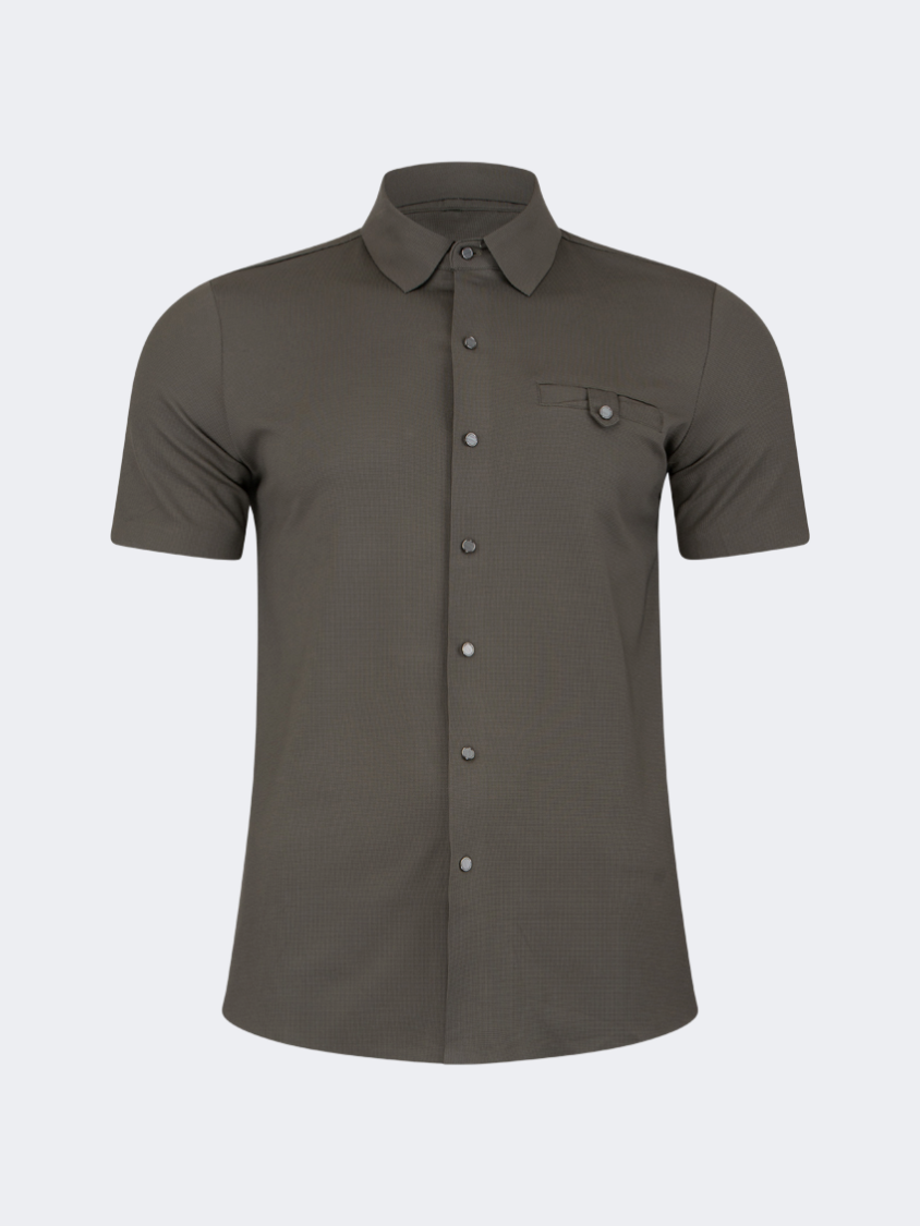 Oil And Gaz Basic Men Lifestyle T-Shirt Olive