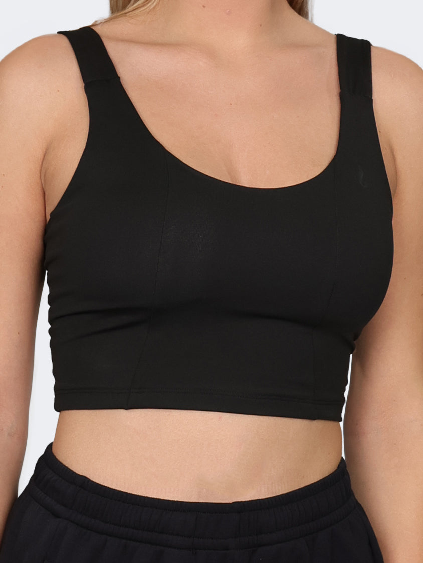 Oil And Gaz Crop Top Women Training T-Shirt Black