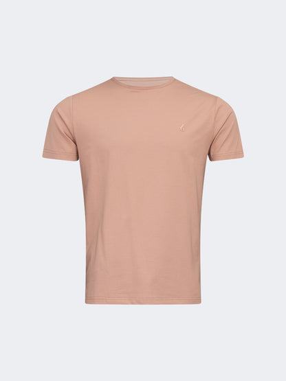 Oil And Gaz Classic Men Lifestyle T-Shirt Beige