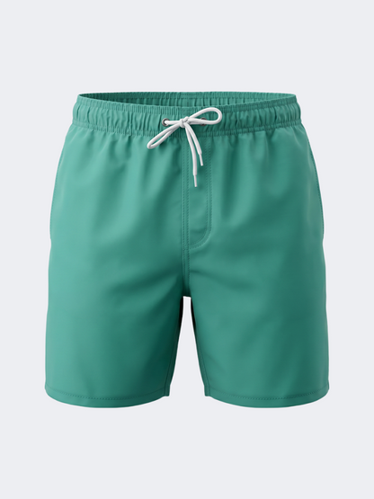 Oil &amp; Gaz Breathable Men Beach Solid Swim Short Green