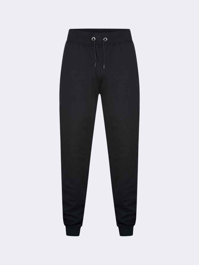 Oil And Gaz Big Size Men Lifestyle Cuffed Pant Black