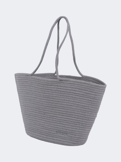 Oil And Gaz Functional Women Ribbed Beach Bag Grey