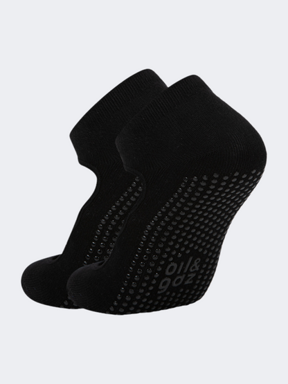 Oil And Gaz Comfy Women Pilates Socks Black