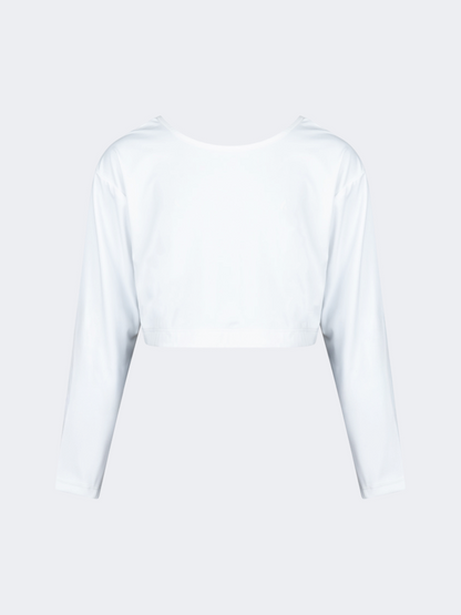 Oil&amp;Gaz Criss-Cross Kids-Girls Lifestyle Crop Top White