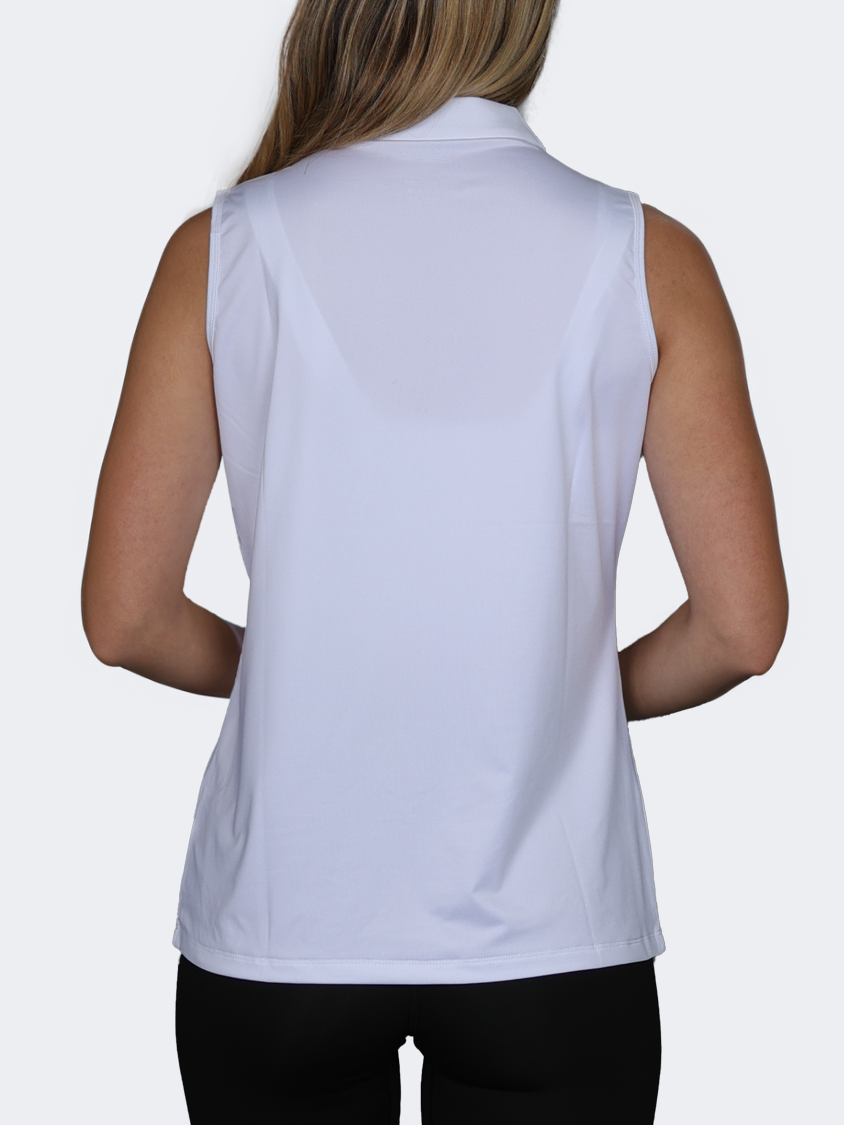 Oil And Gaz Slim Fit Women Fitness Tank White