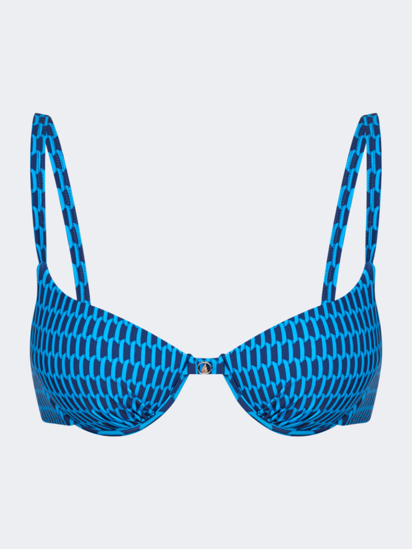 Oil And Gaz Comfortable Women Beach Bra Navy/R.Blu