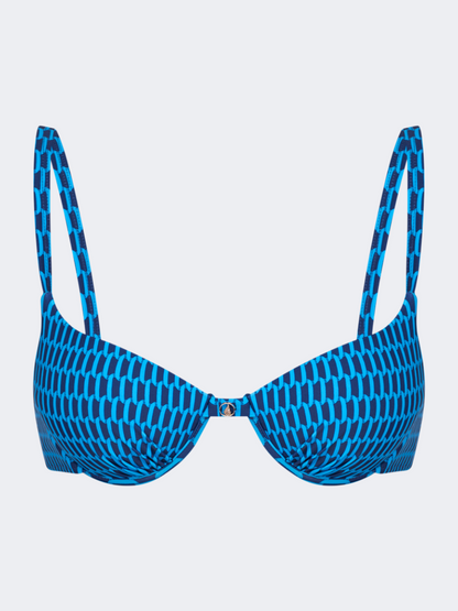 Oil And Gaz Comfortable Women Beach Bra Navy/R.Blu