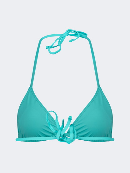 Oil And Gaz Comfortable Women Beach Triangle Bra Green
