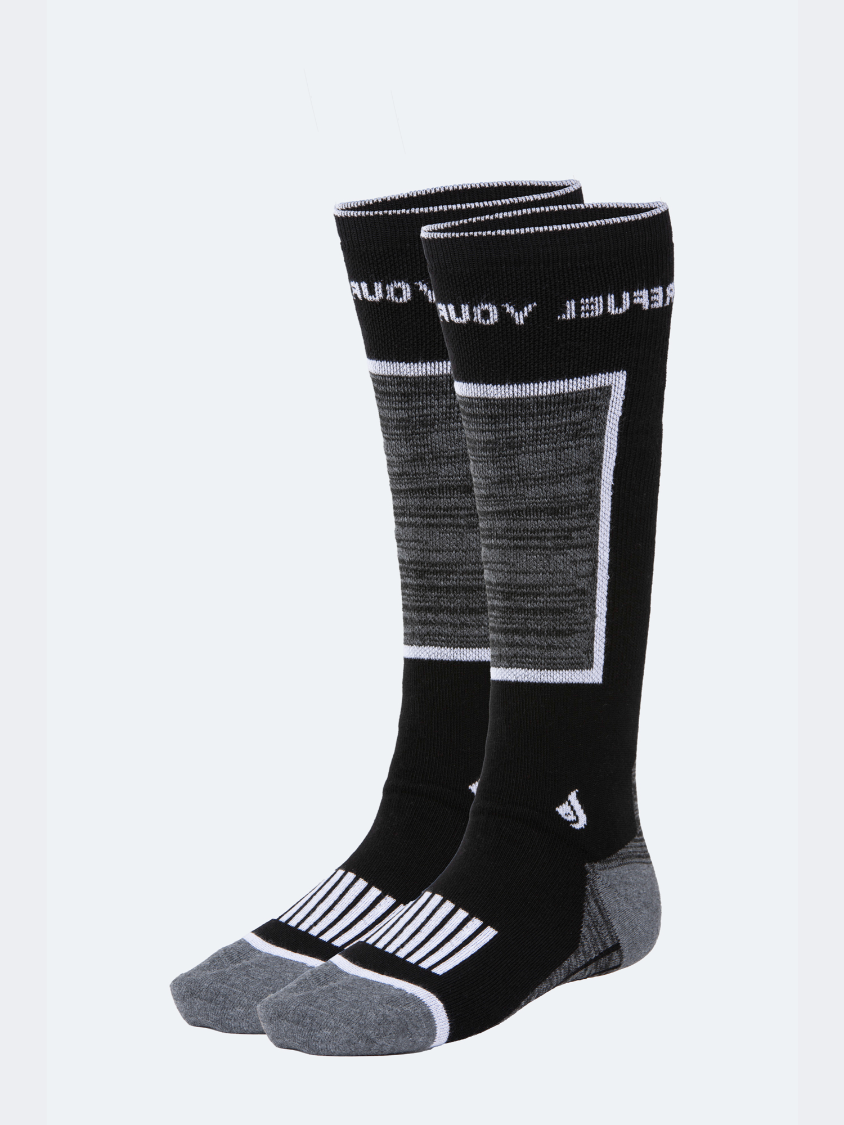 Oil And Gaz Unisex Skiing Sock Black/White