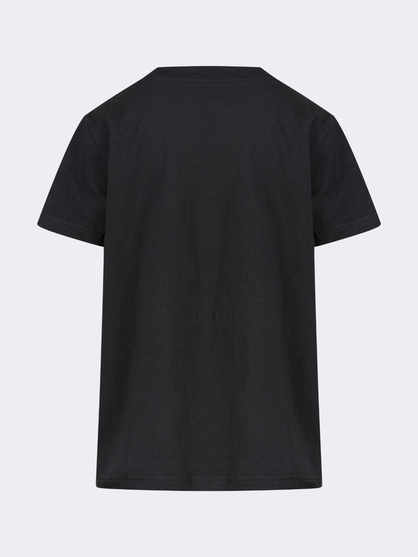 Oil And Gaz Casual Kids Lifestyle Round Neck T-Shirt  Black
