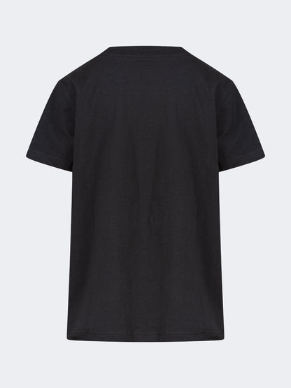 Oil And Gaz Casual Kids Lifestyle Round Neck T-Shirt  Black