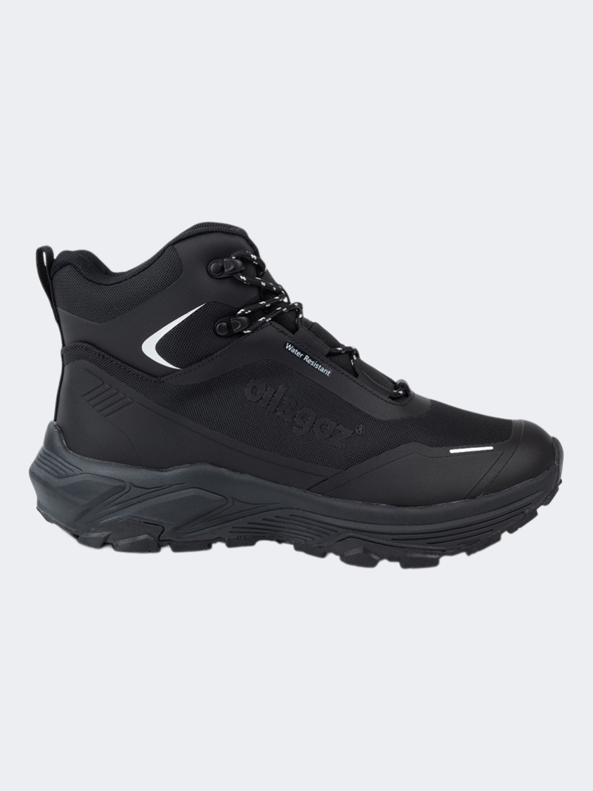 Oil & Gaz Water-Resistant Unisex Hiking Mid-Cut Hiking Shoes Black