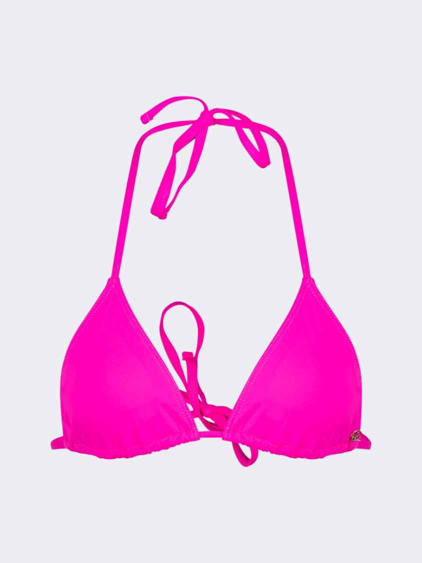 Oil And Gaz Comfortable Women Beach Triangle Bra Fushia