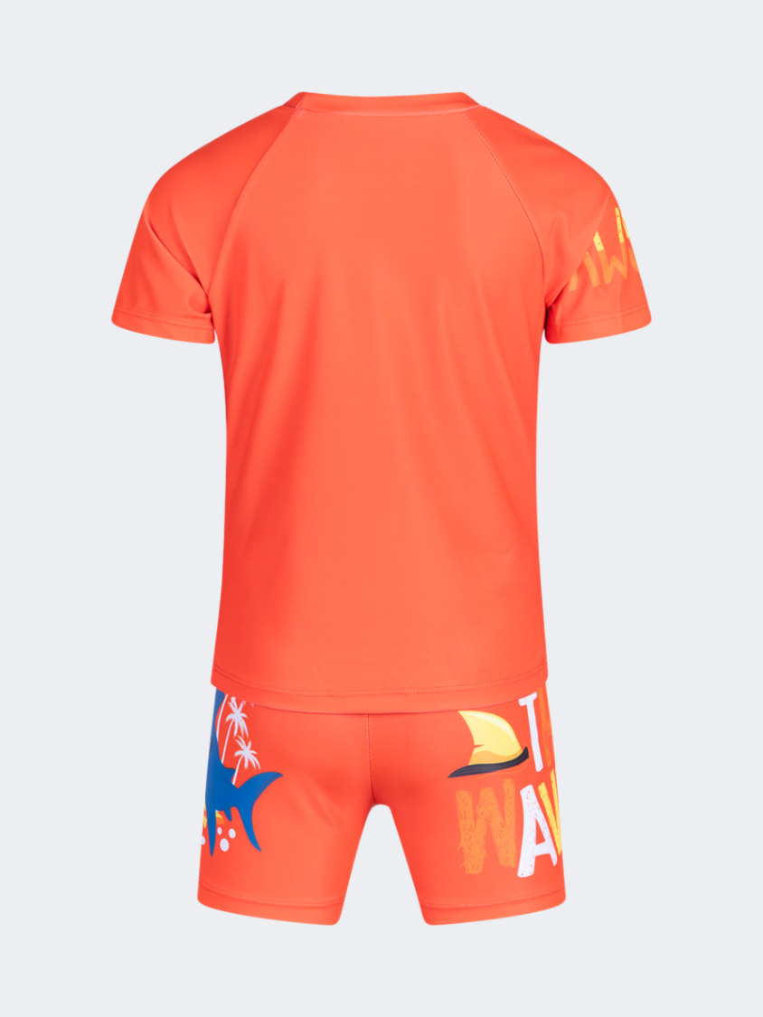 Oil And Gaz Stylish Kids-B Beach Swimming Set  Orange