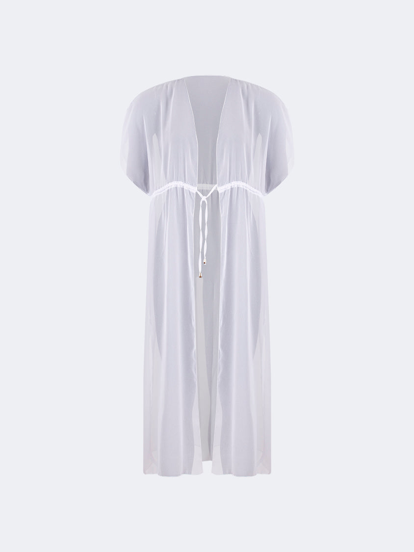 Oil And Gaz Chic Women Beach Cloth Dress Ss White
