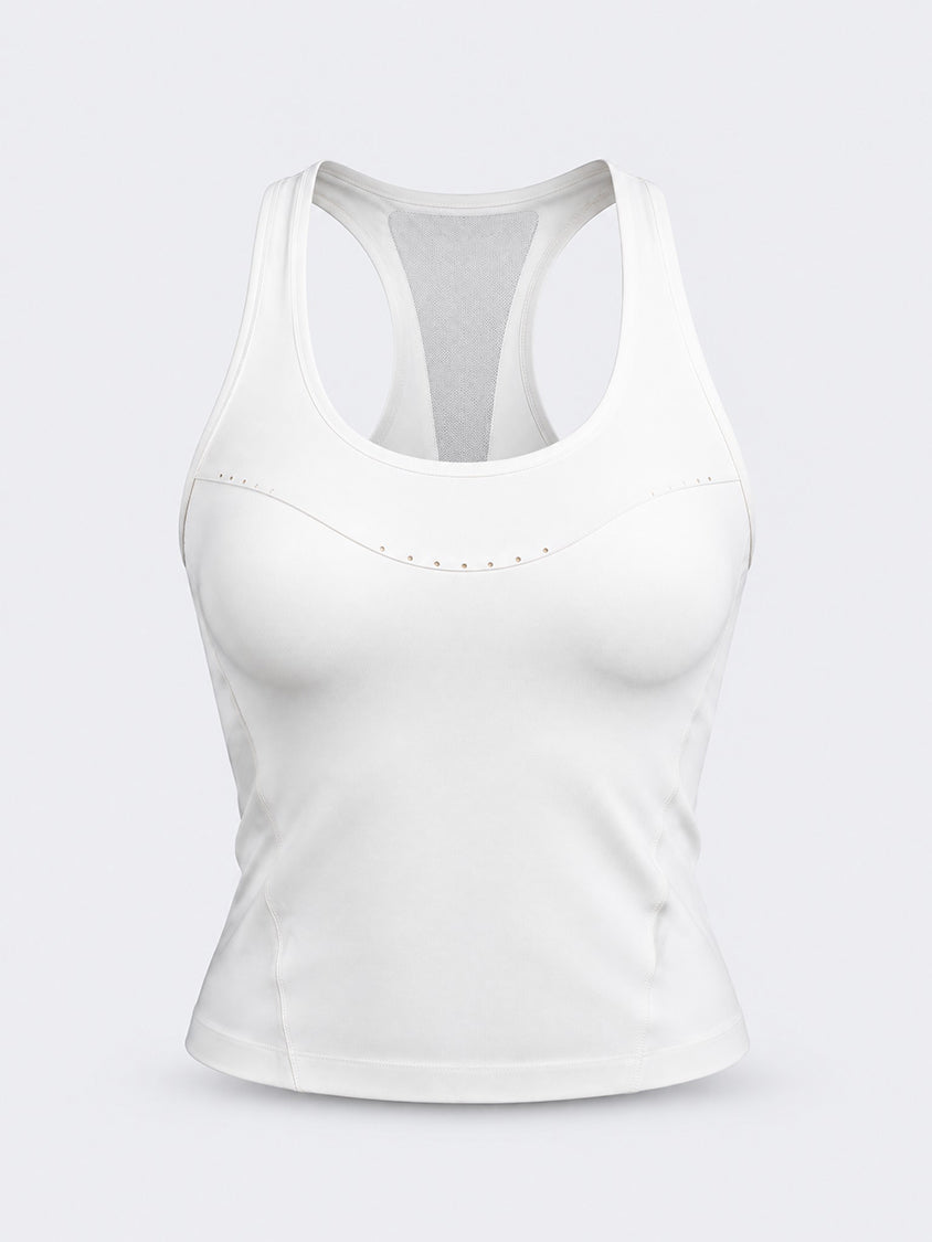 Oil &amp; Gaz Supportive Women Training  Sports Bra  Off White