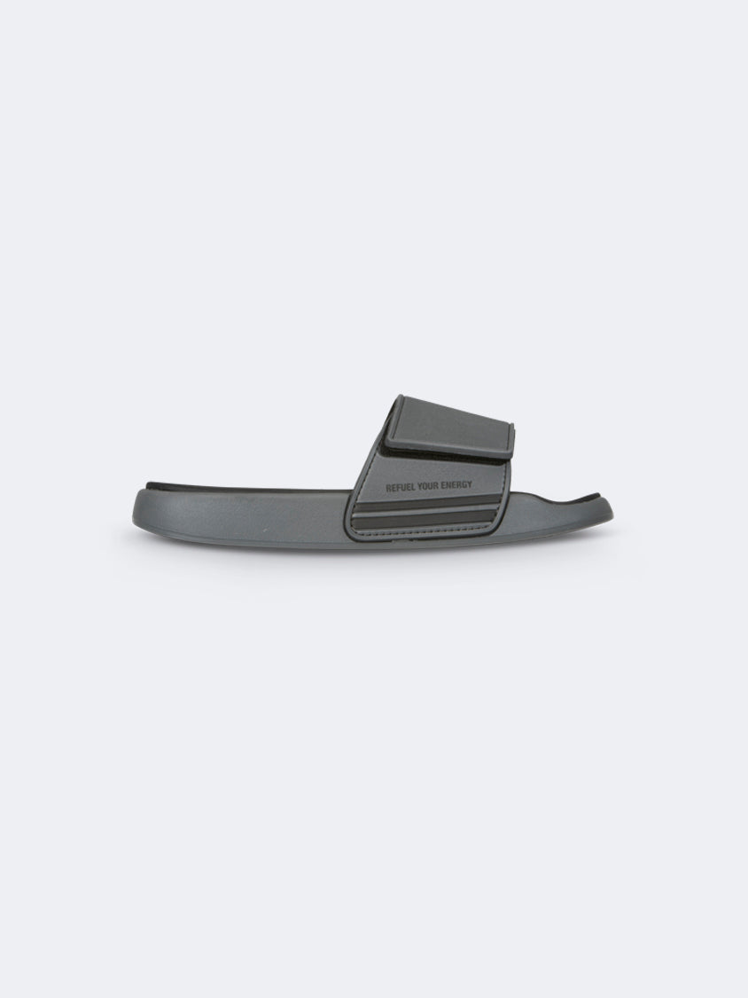 Oil And Gaz Comfy Men Beach Slide Black/Grey