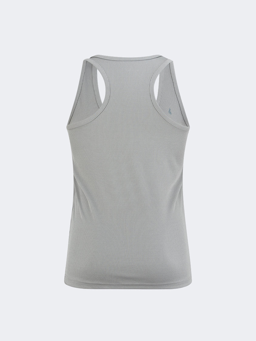 Oil And Gaz Ribbed Women Training Tank Grey