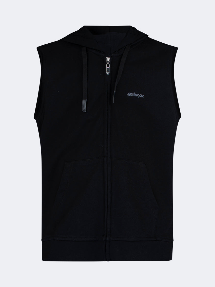 Oil And Gaz Sleeveless Kids Lifestyle Vest Black