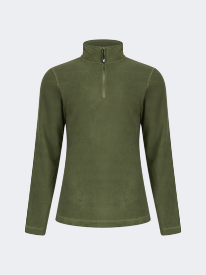 Oil&amp;Gaz Warm Men Skiing 1/4 Zip Fleece Olive
